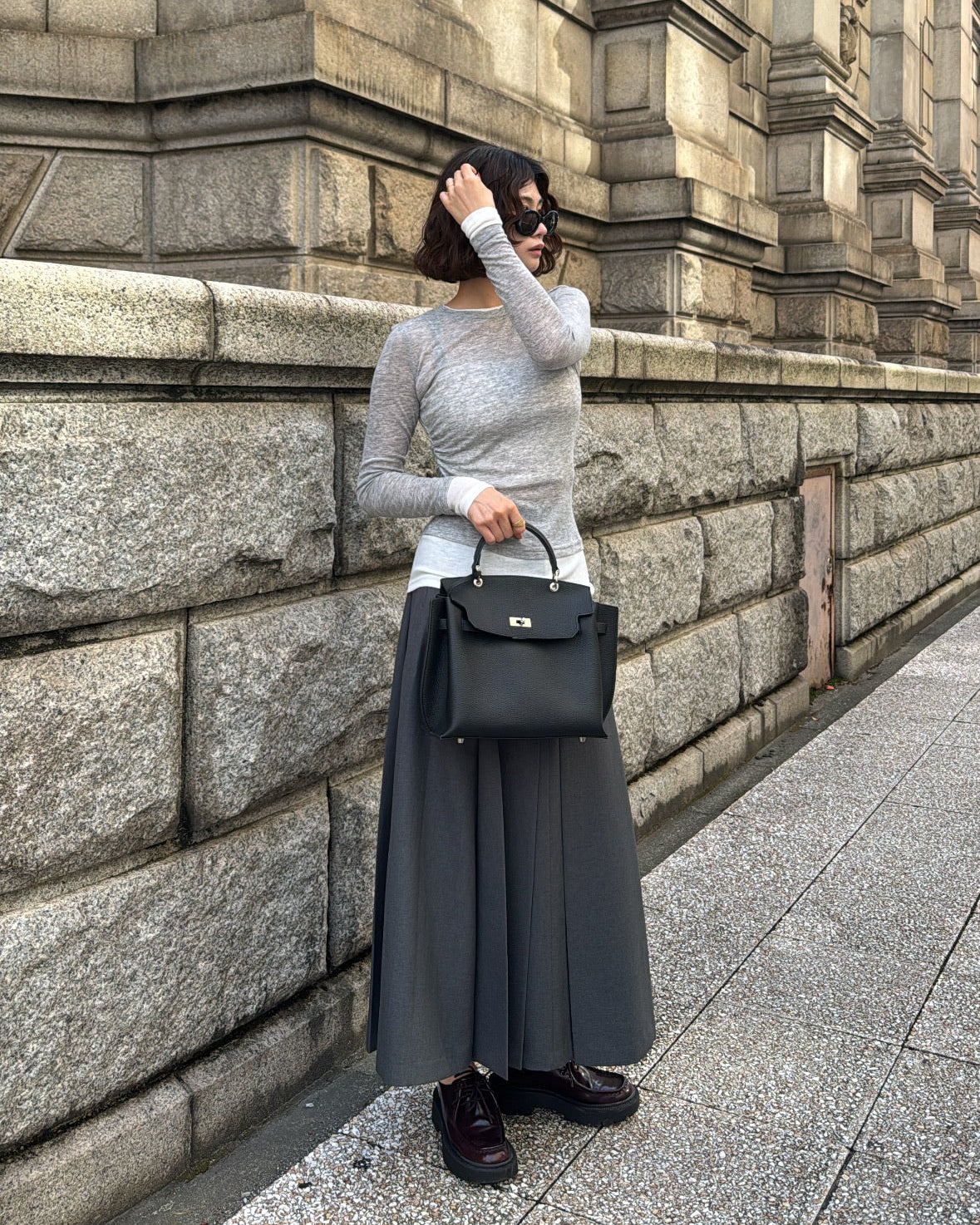 【予約商品】2WAYスクエアレザーバッグ 1911※12月中旬順次発送