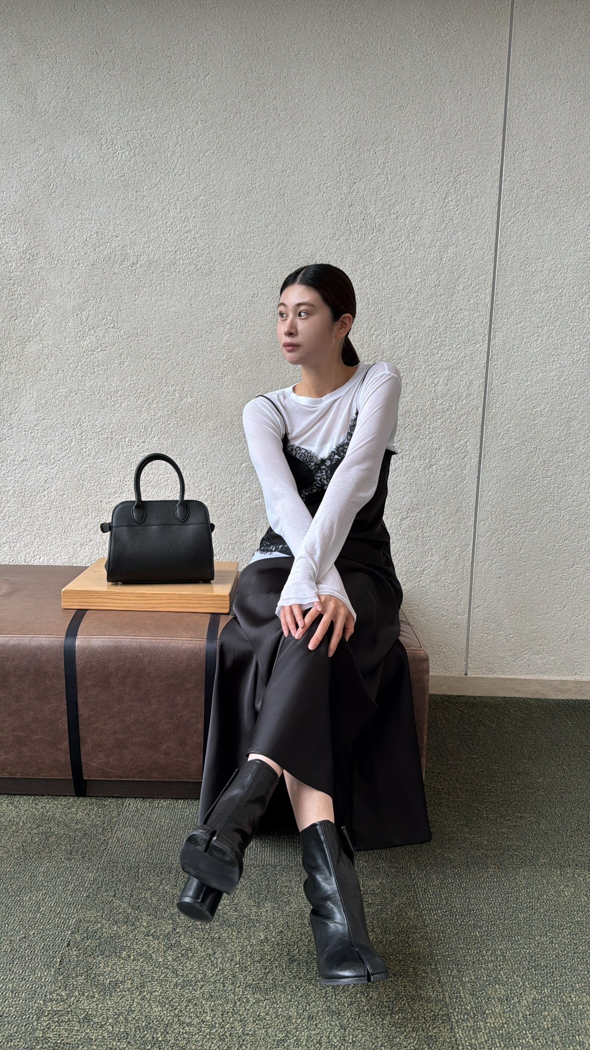 【再入荷】フェイクレザータビショートブーツ 1178