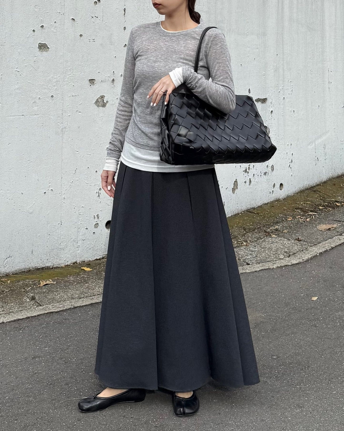 レザー編み込みショルダーバッグ 2139