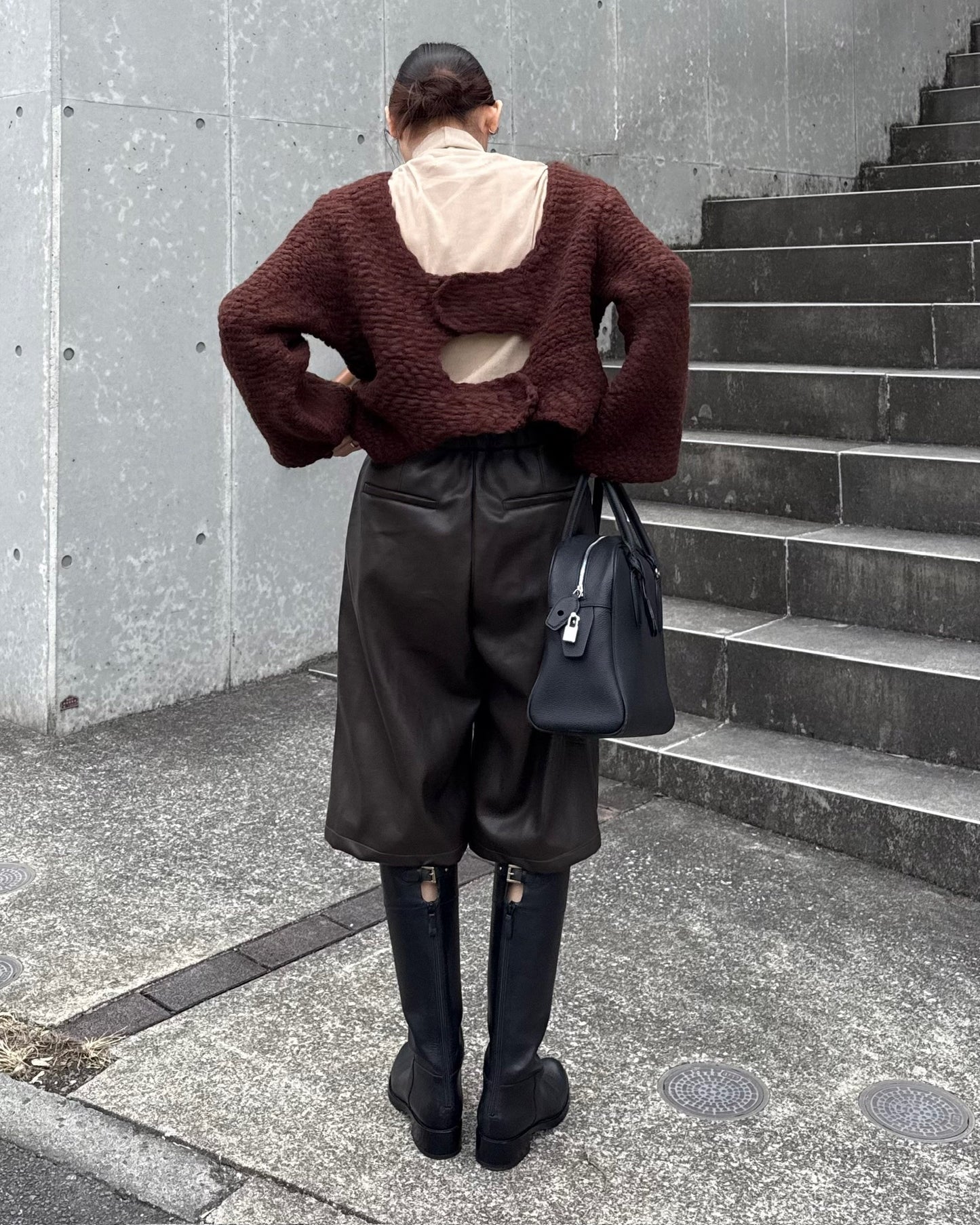 フェイクレザーガウチョパンツ 2225