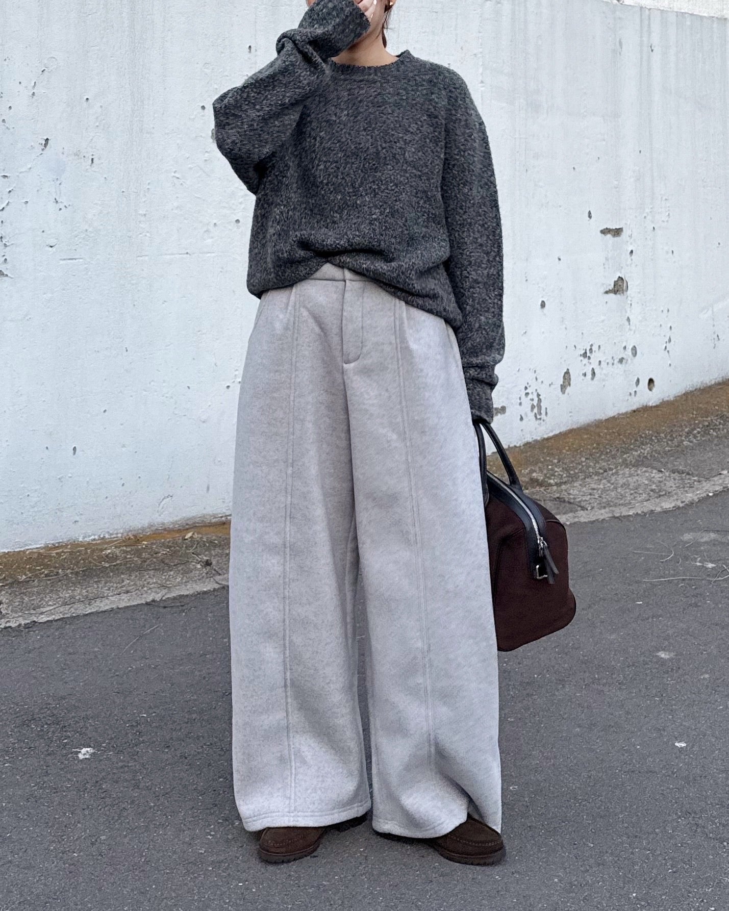 STRAIGHT WIDE PANTS 2222