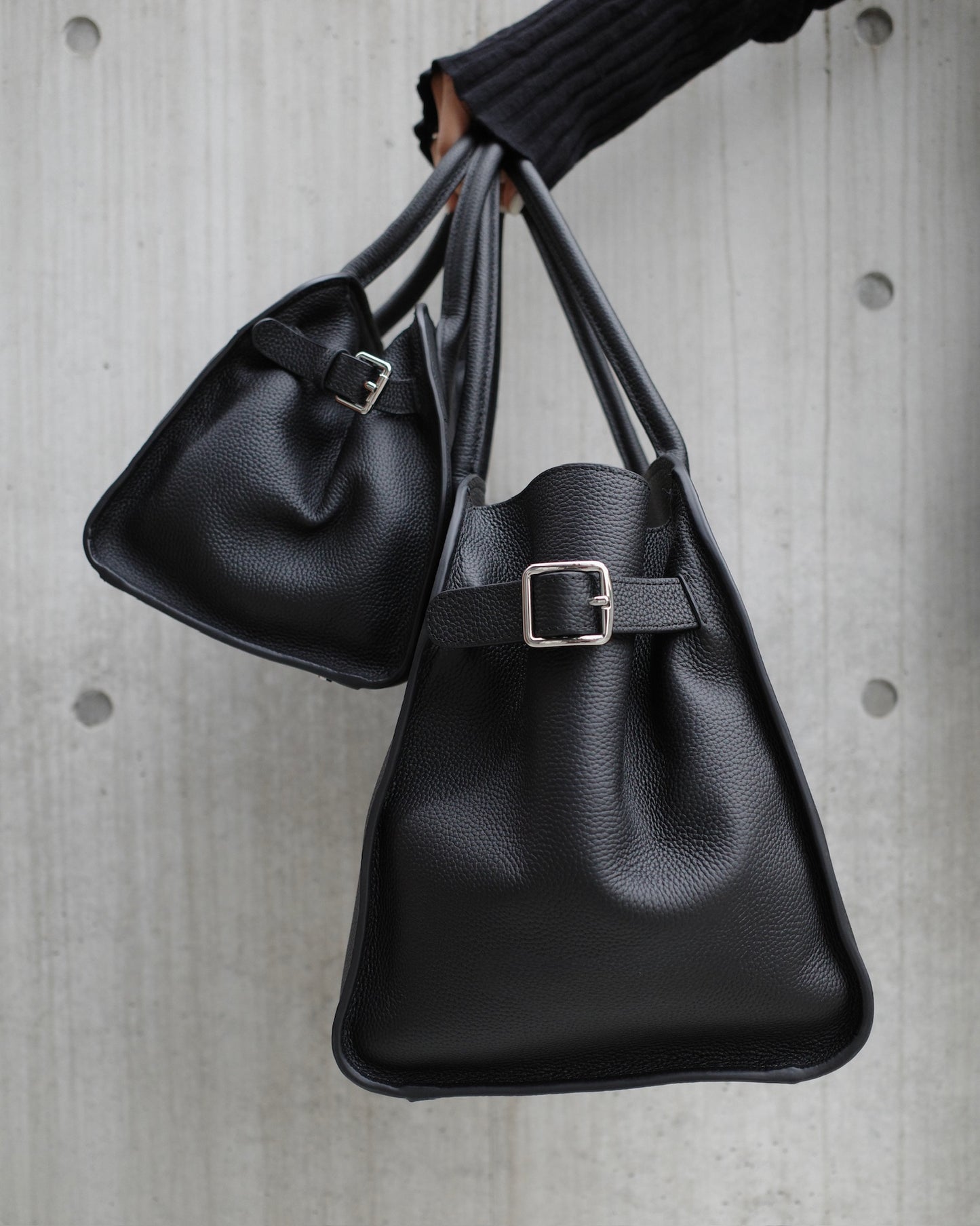 【予約商品】ベルトボストンバッグ(ラージ) 1425 ※12月中旬順次発送(Blackのみ)