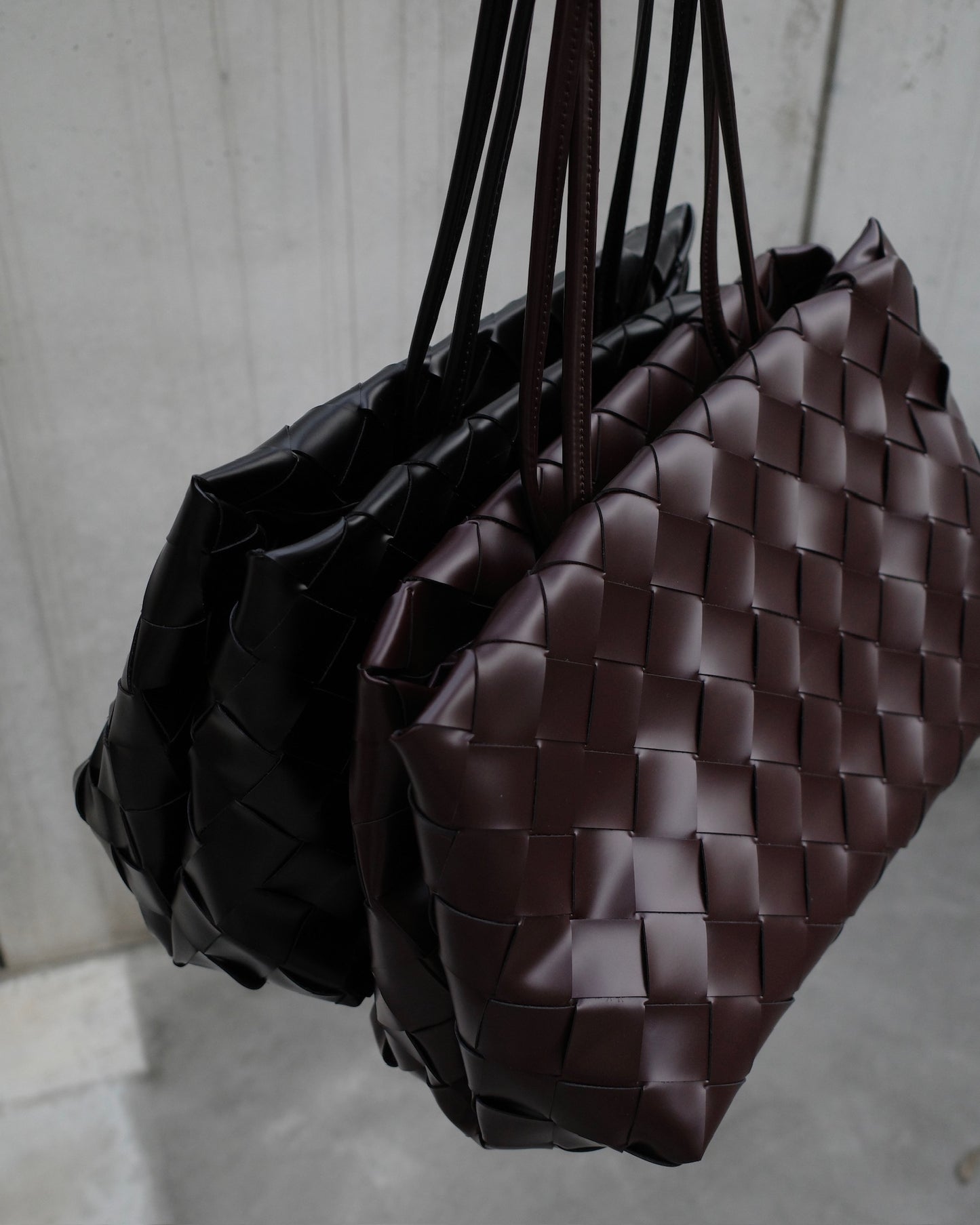 レザー編み込みショルダーバッグ 2139