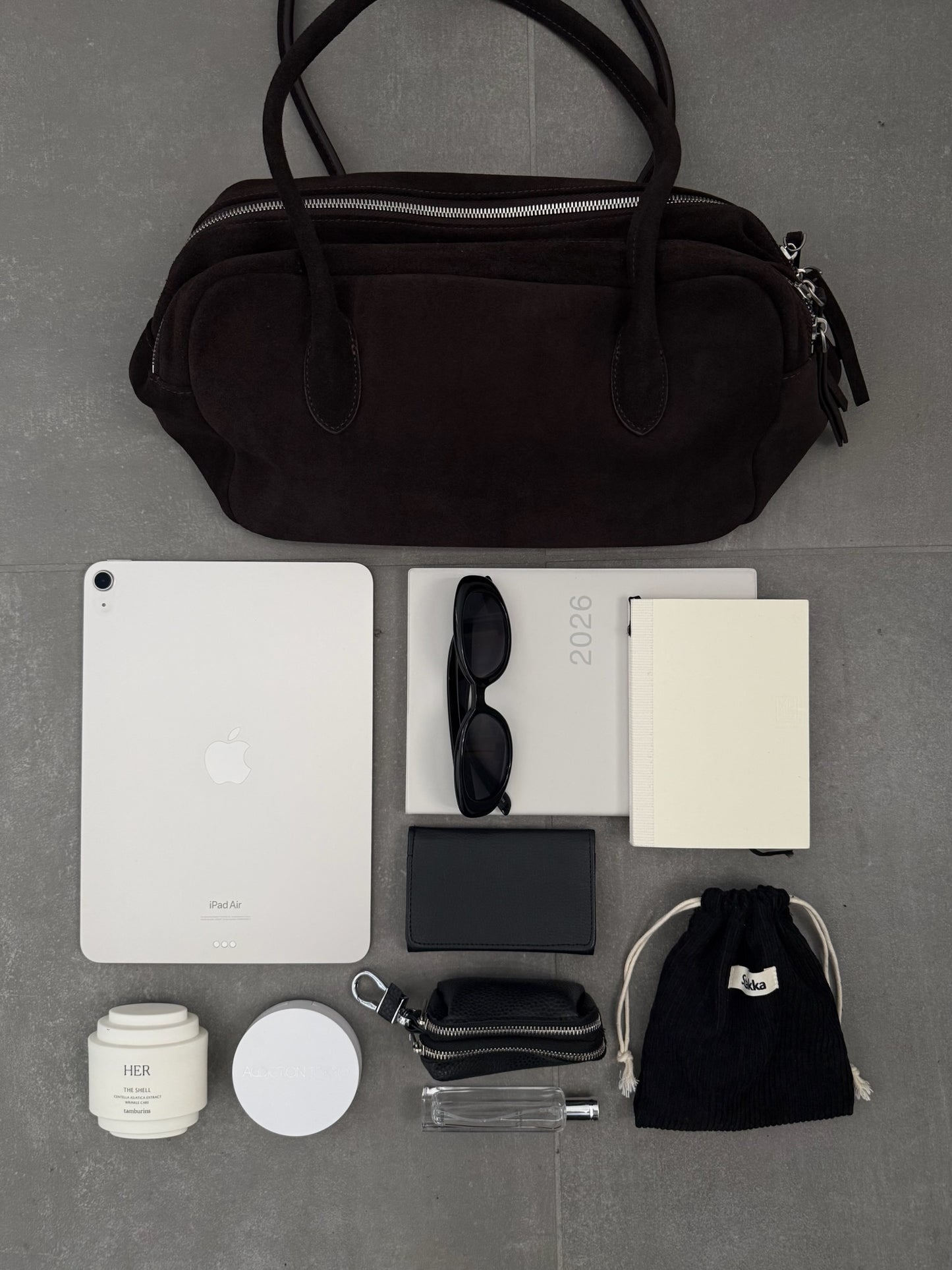 SUEDE WIDE BOSTON BAG 2495