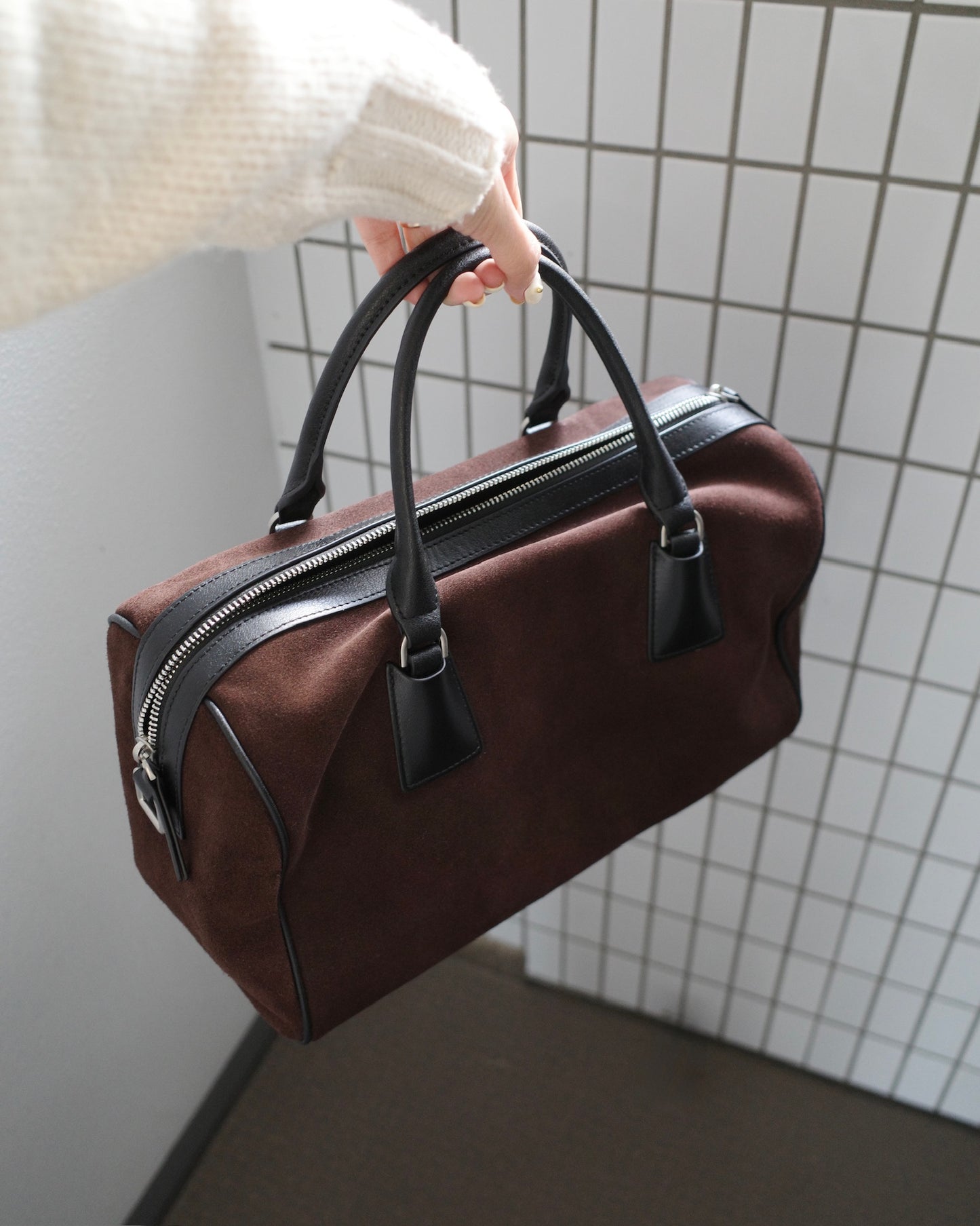 ソフトスエードボストンバッグ 2215