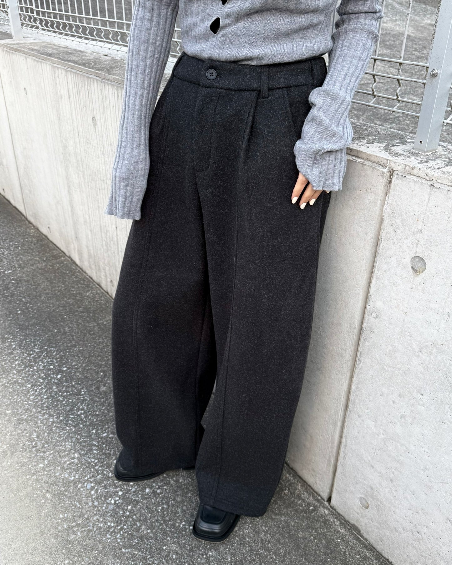 STRAIGHT WIDE PANTS 2222