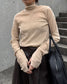 FLOCKED SHEER TURTLENECK 2224