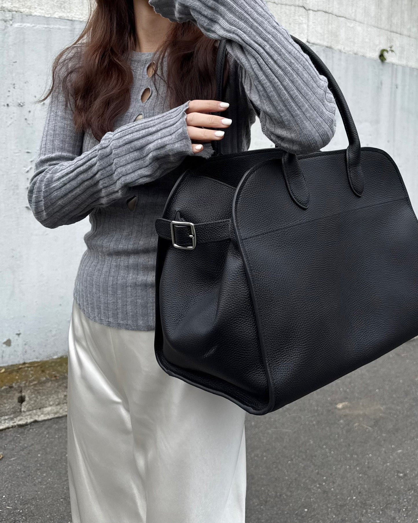 【予約商品】ベルトボストンバッグ(ラージ) 1425 ※12月中旬順次発送(Blackのみ)