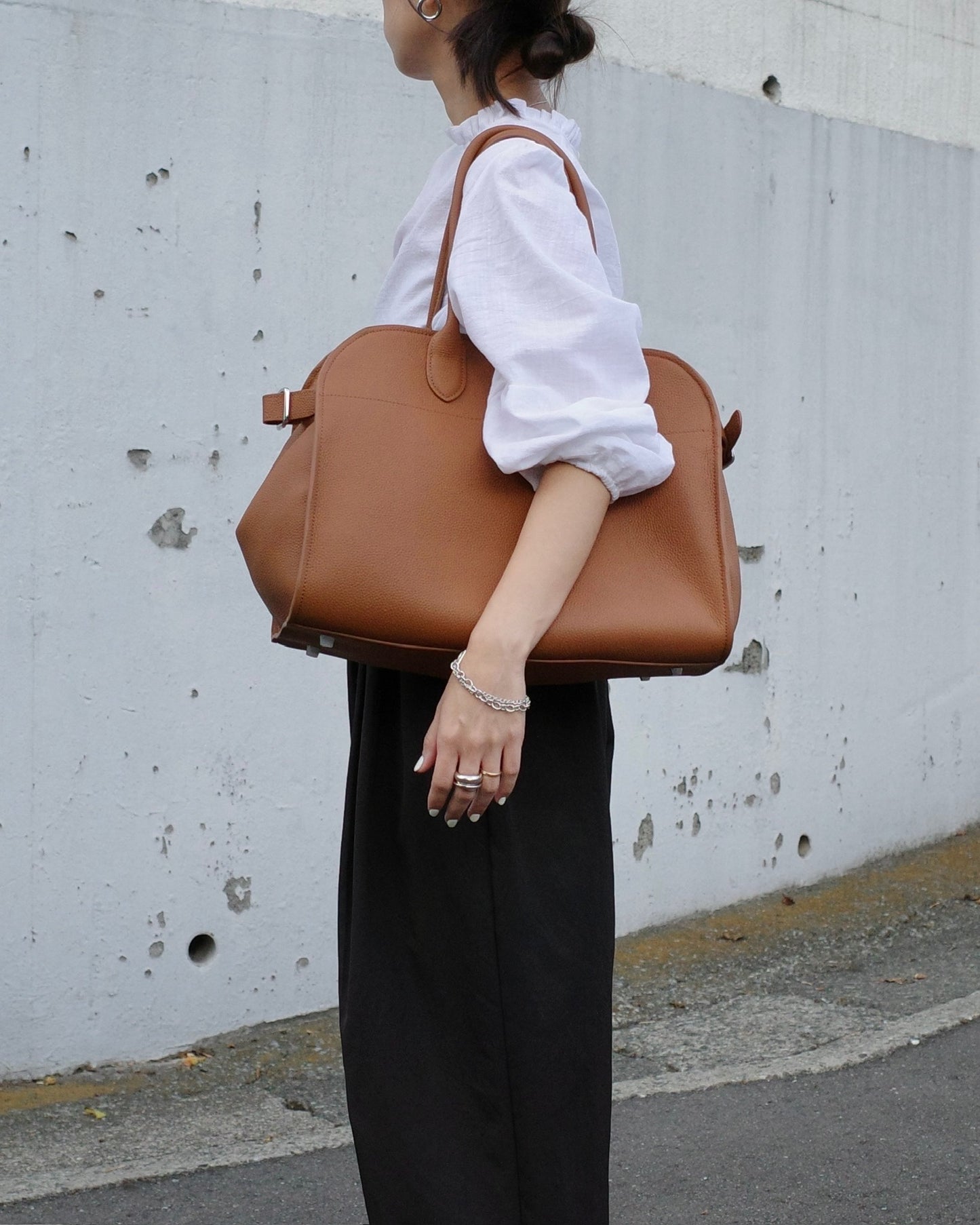 【予約商品】ベルトボストンバッグ(ラージ) 1425 ※12月中旬順次発送(Blackのみ)