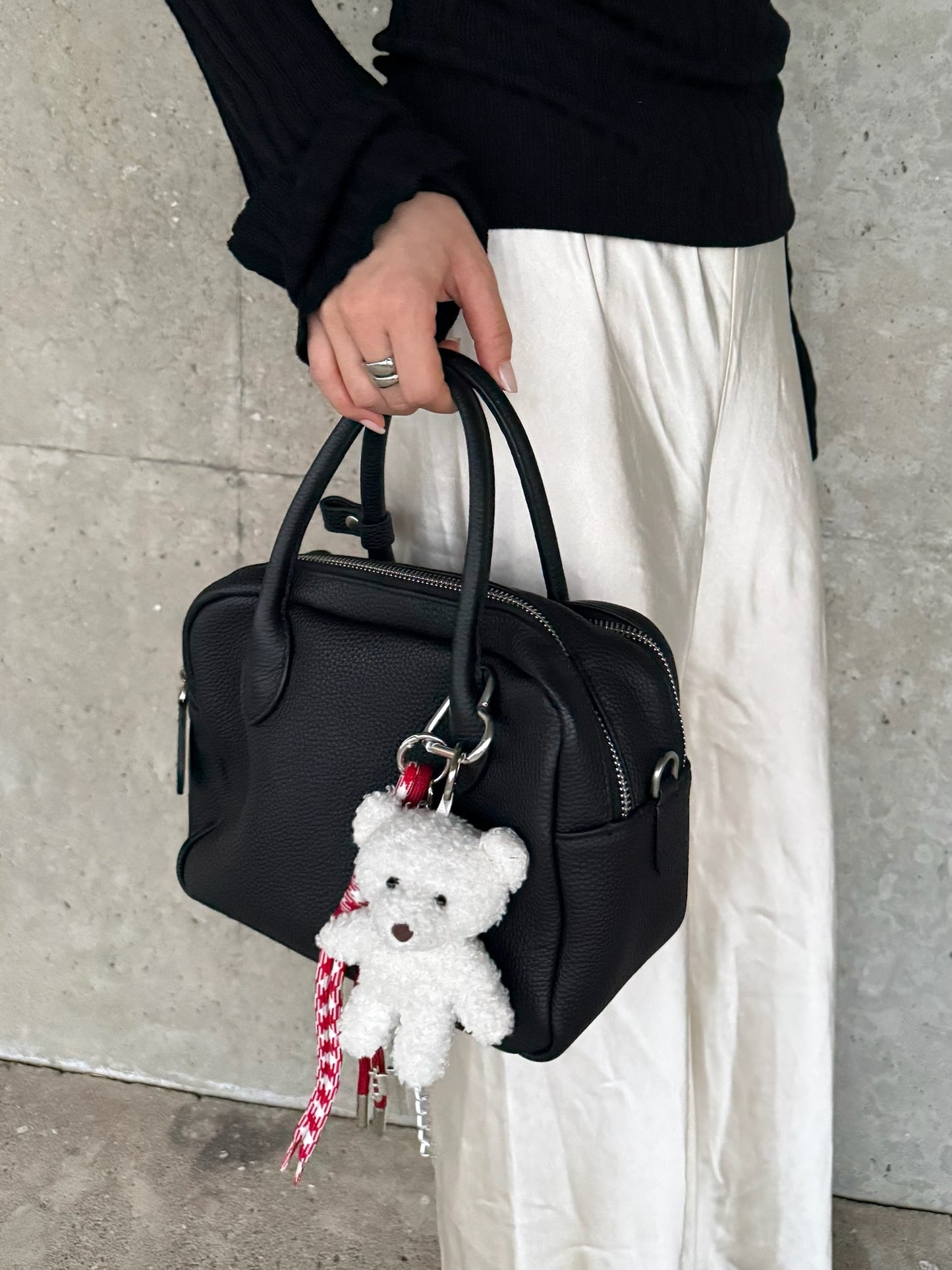 2WAY DOUBLE ZIP MINI BOSTON BAG 2351