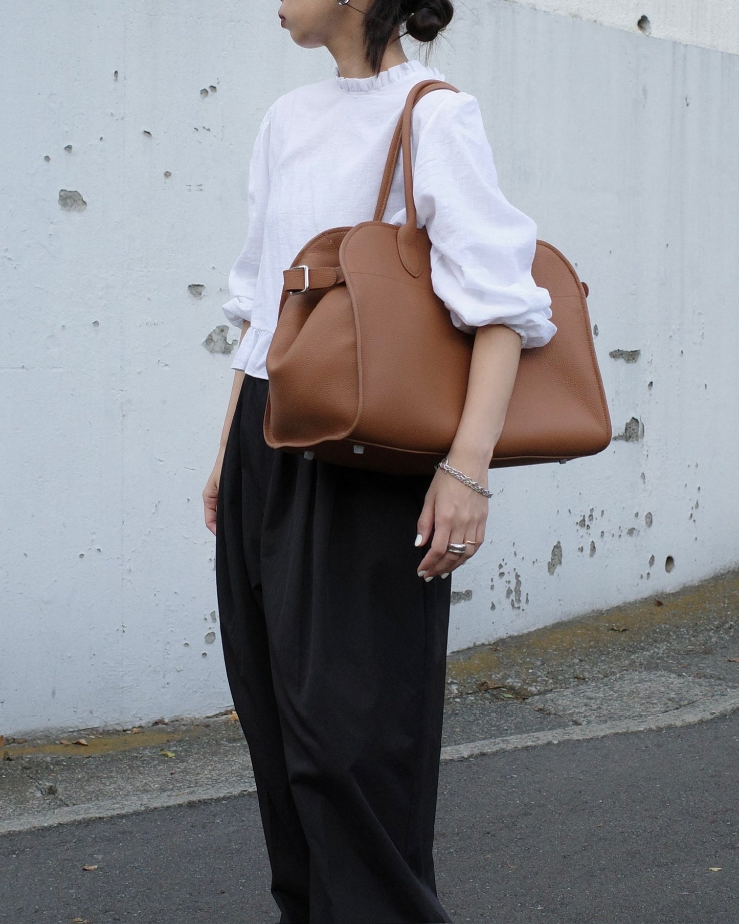 【予約商品】ベルトボストンバッグ(ラージ) 1425 ※12月中旬順次発送(Blackのみ)