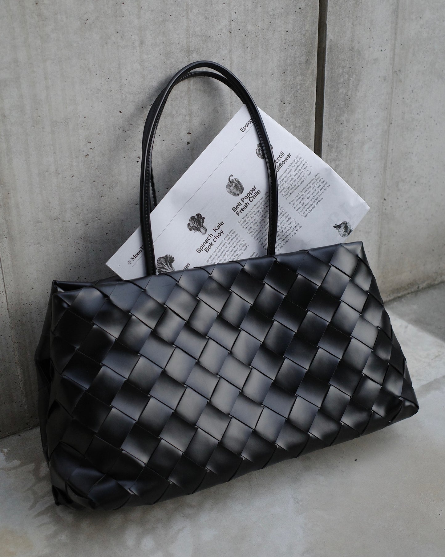 レザー編み込みショルダーバッグ 2139