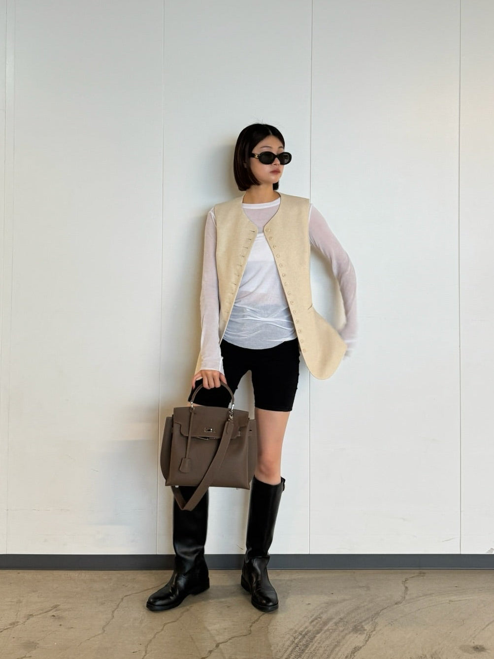 【予約商品】2WAYスクエアレザーバッグ 1911※12月中旬順次発送