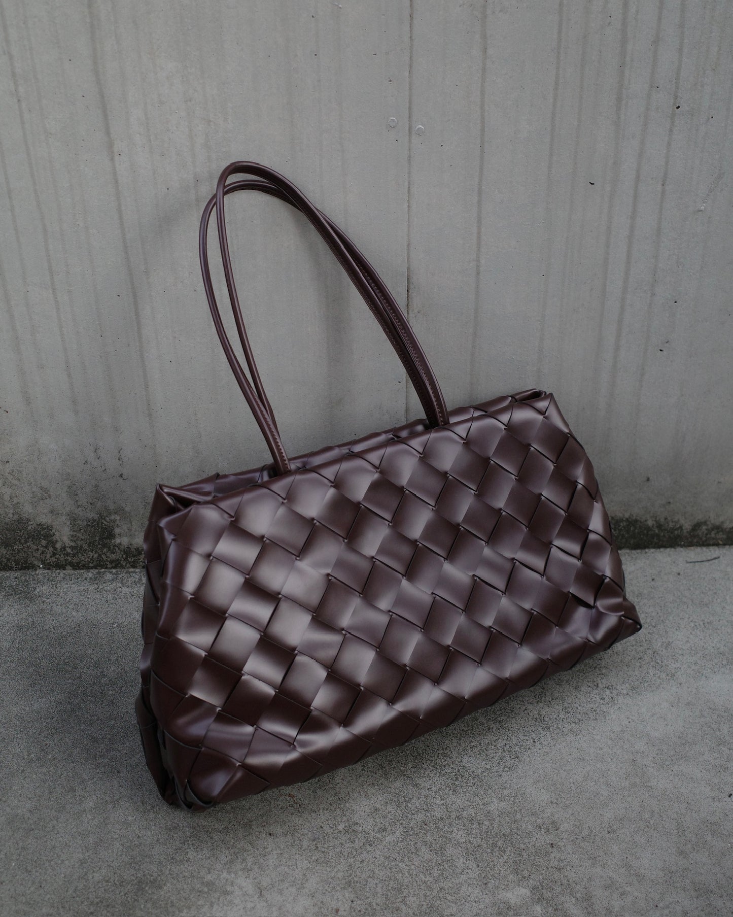 レザー編み込みショルダーバッグ 2139