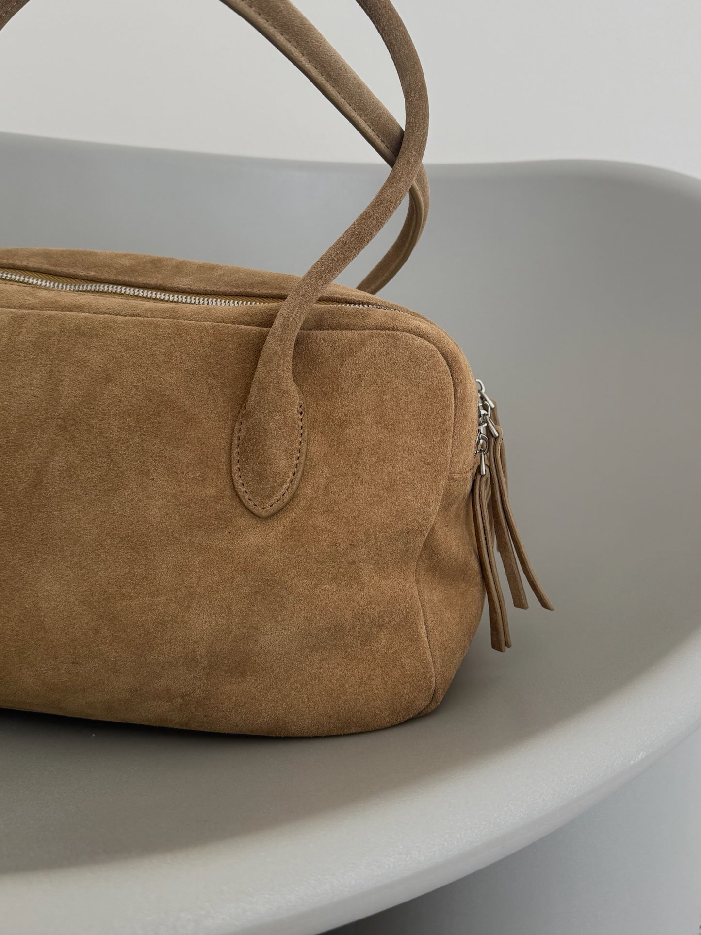 SUEDE WIDE BOSTON BAG 2495