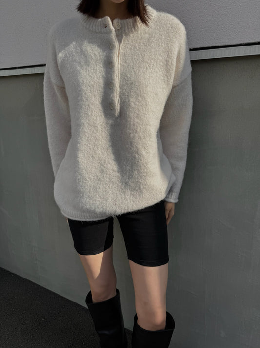 OVERSIZED HENLEY KNIT 2230