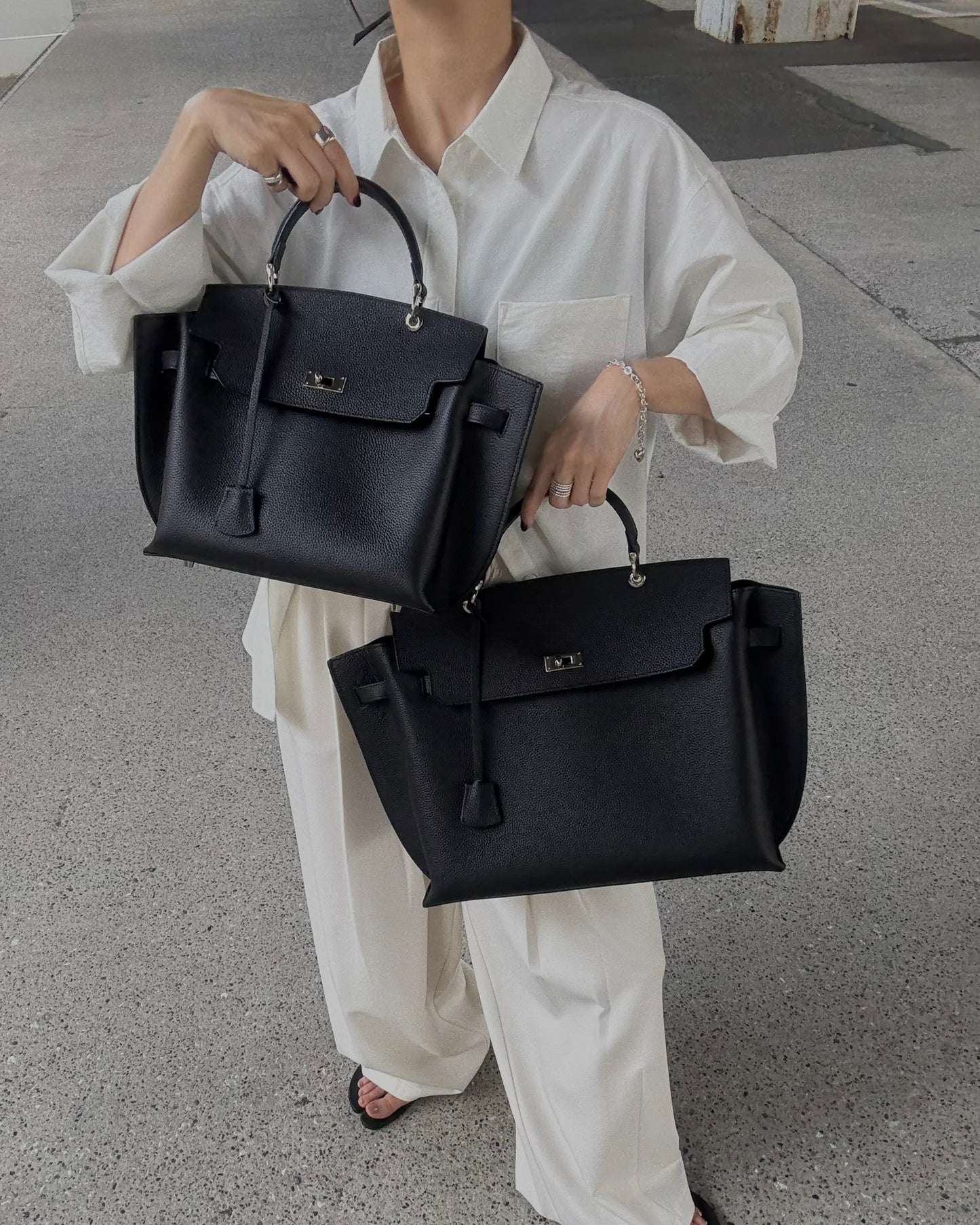 2WAY SQUARE LEATHER BAG 1911