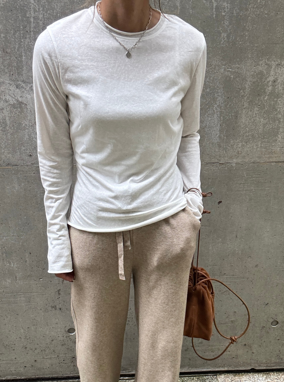 DOUBLE NUANCE NECK TOPS × chiiica03