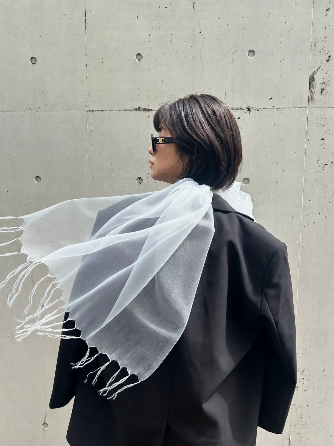 SHEER LONG SCARF 2498