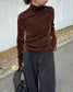 FLOCKED SHEER TURTLENECK 2224