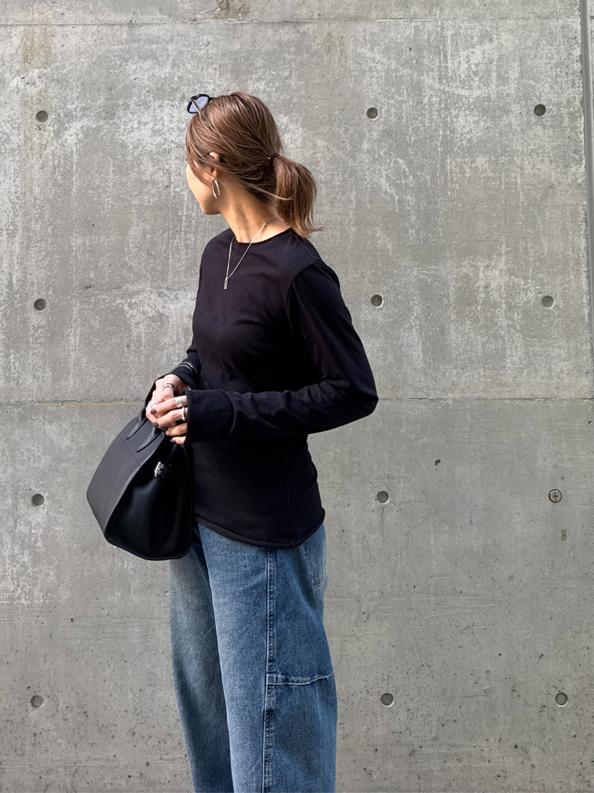 DOUBLE NUANCE NECK TOPS × chiiica03