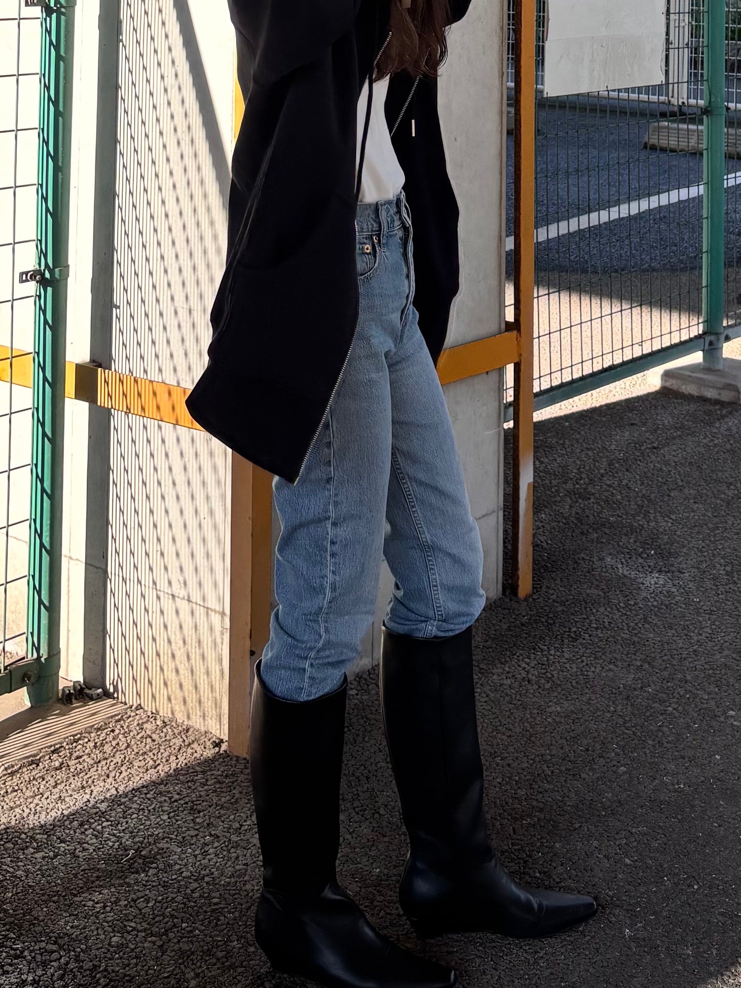 SQUARE TOE LONG BOOTS × ai05