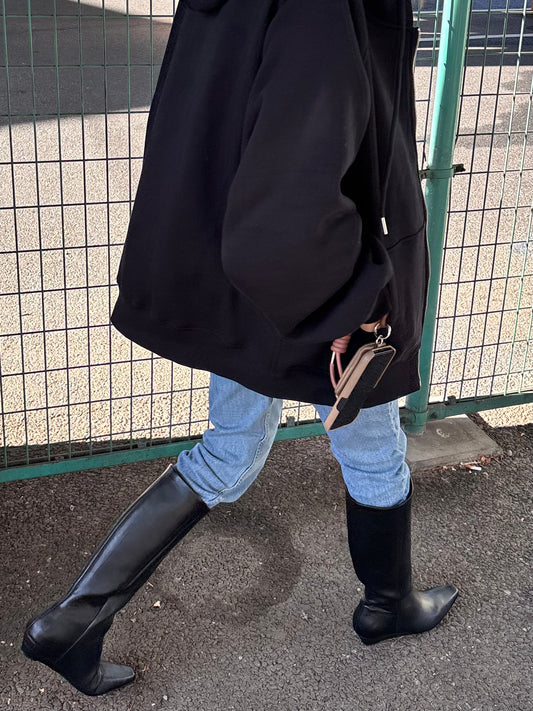 SQUARE TOE LONG BOOTS × ai05