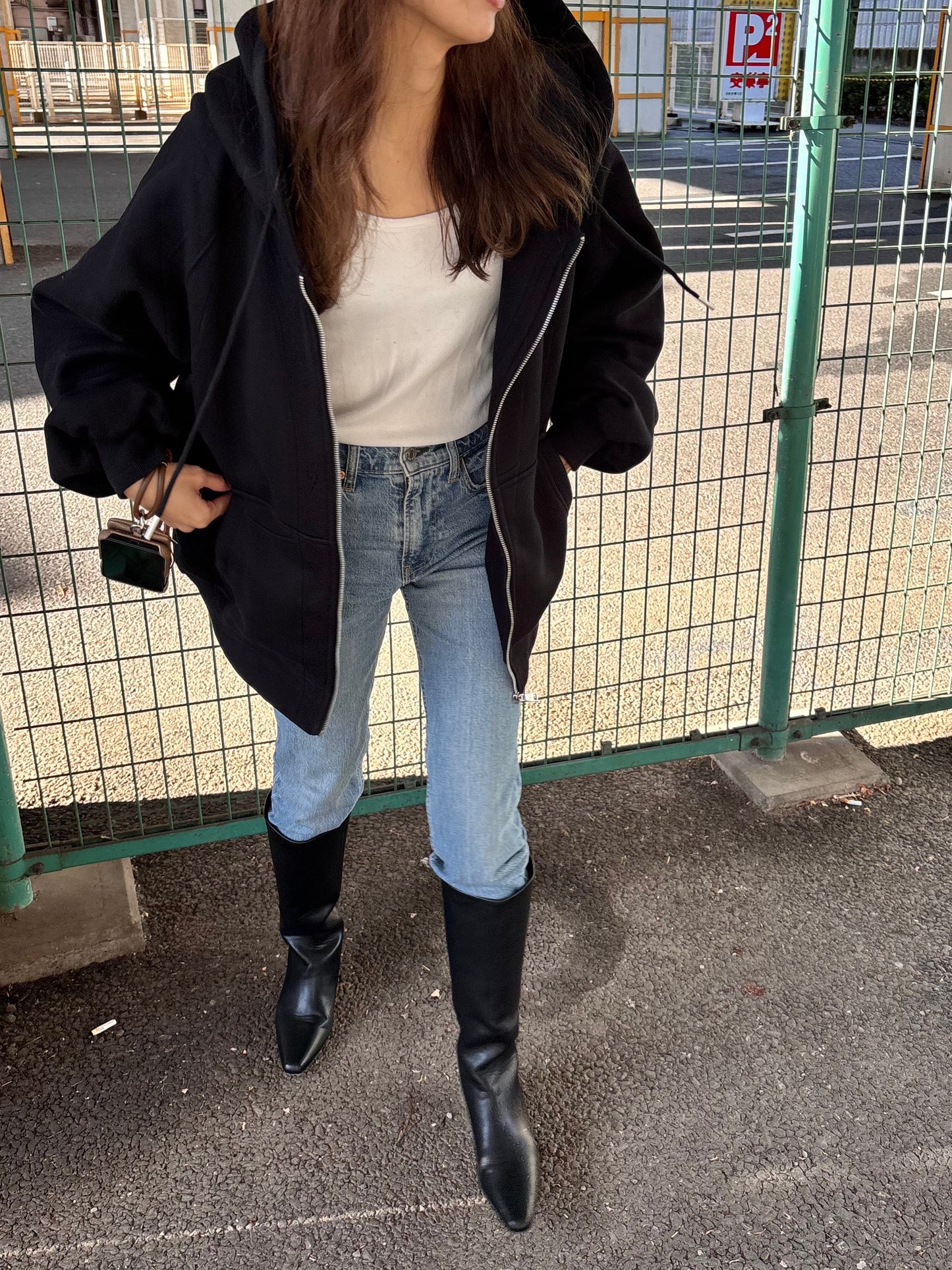 SQUARE TOE LONG BOOTS × ai05