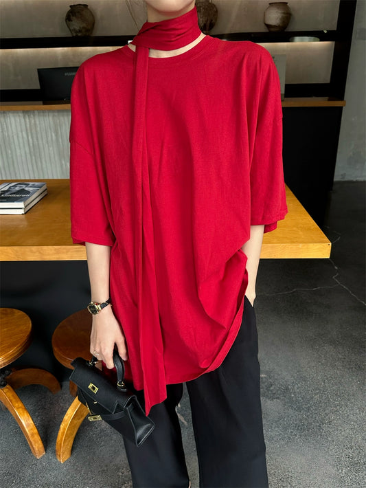 タイ付きリラックスTシャツ 2015