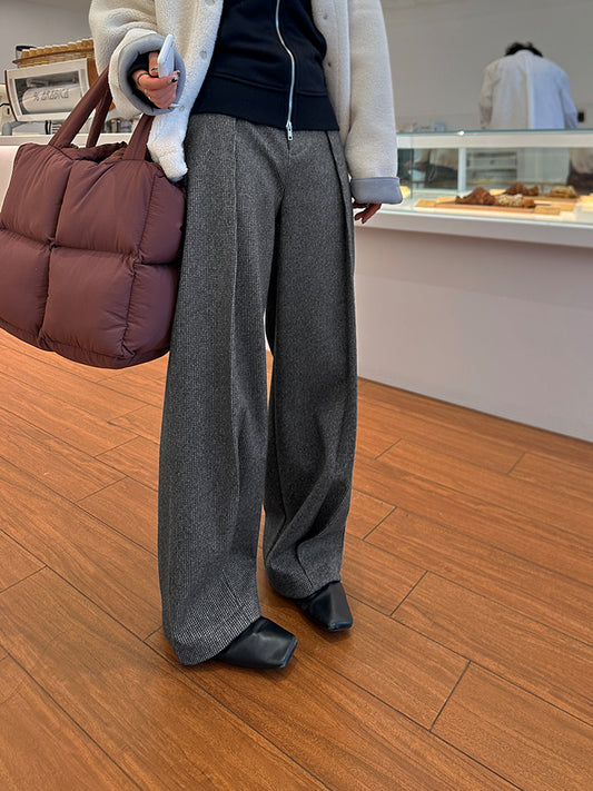 千鳥柄センタータックパンツ 1825