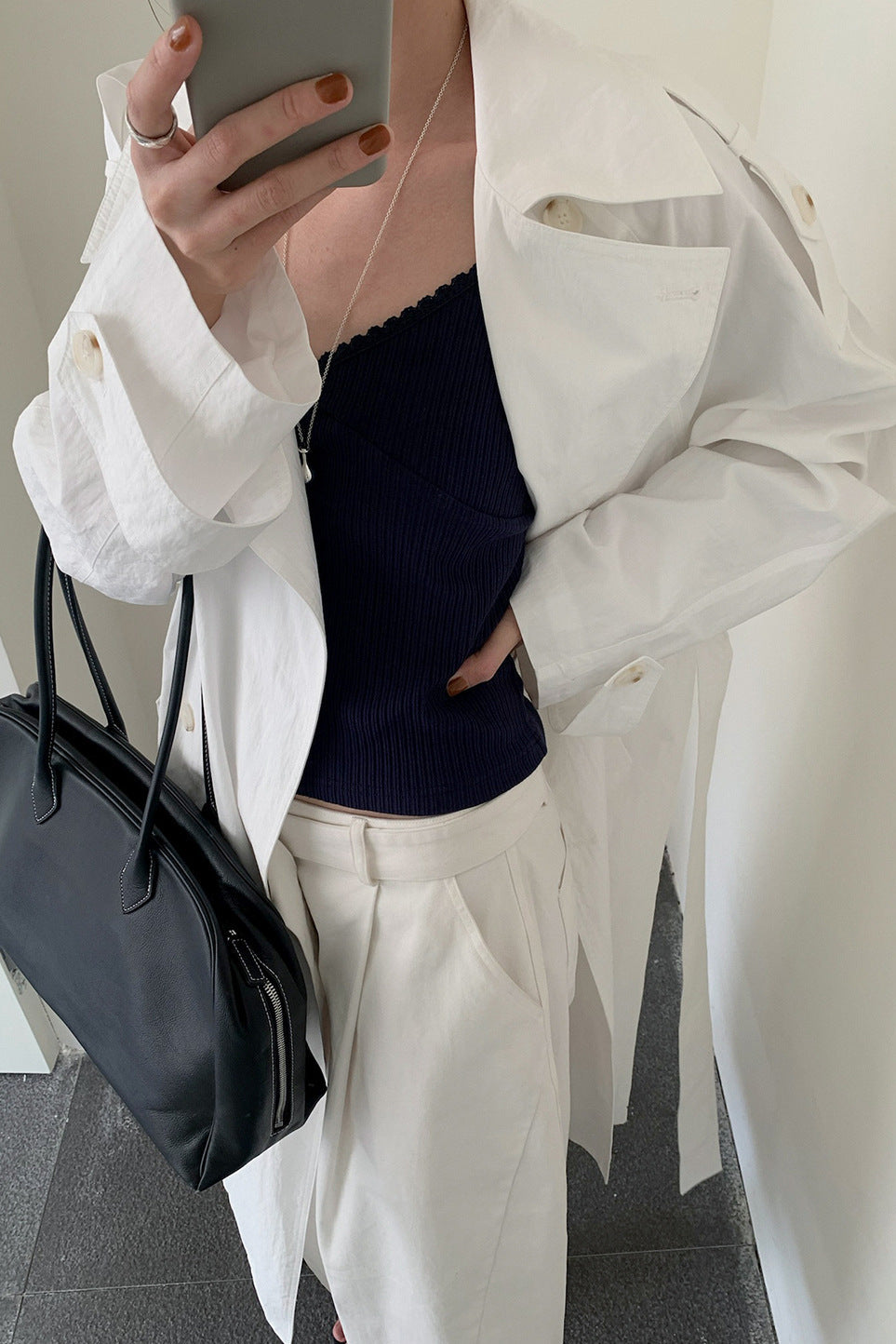 STAND COLLAR TRENCH COAT 2313