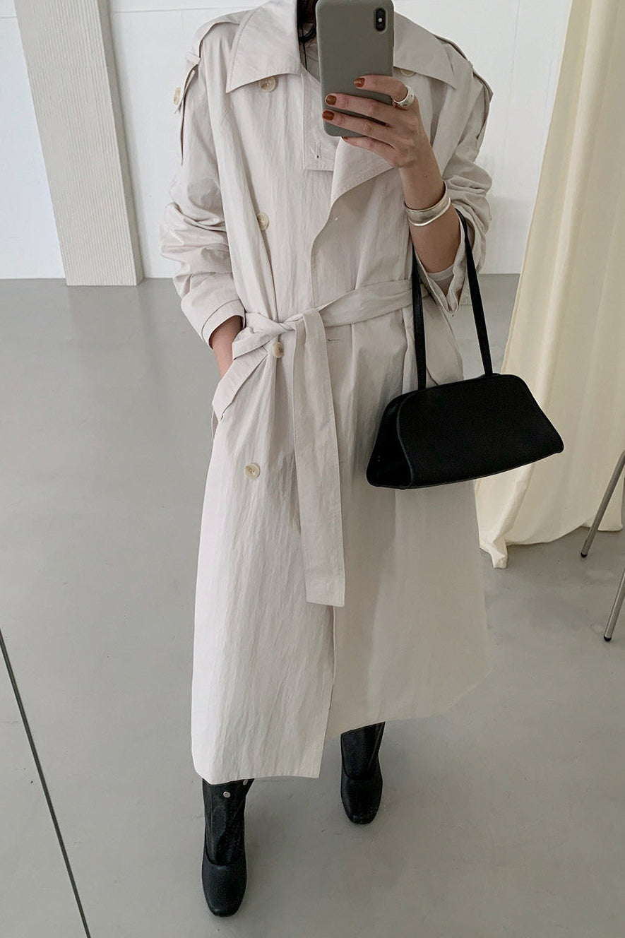 STAND COLLAR TRENCH COAT 2313 – gypsophila