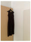 SUEDE TIE-NECK SLEEVELESS ONEPIECE 2125