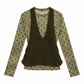 2PCS HALTER KNIT & TOP 2505
