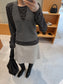 2PCS HALTER KNIT & TOP 2505
