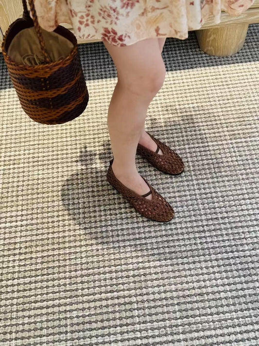 メッシュストラップフラットシューズ 2330