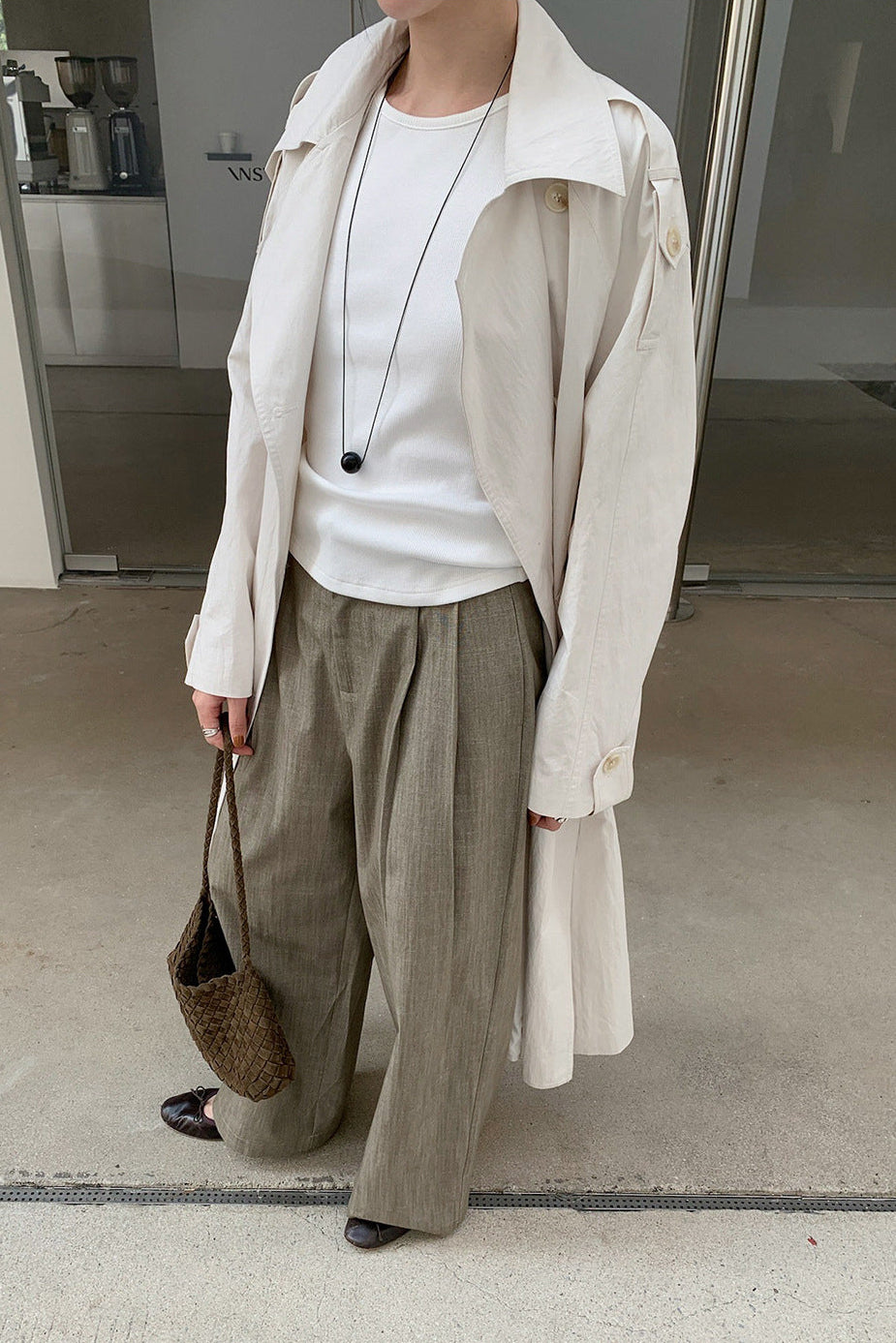 STAND COLLAR TRENCH COAT 2313