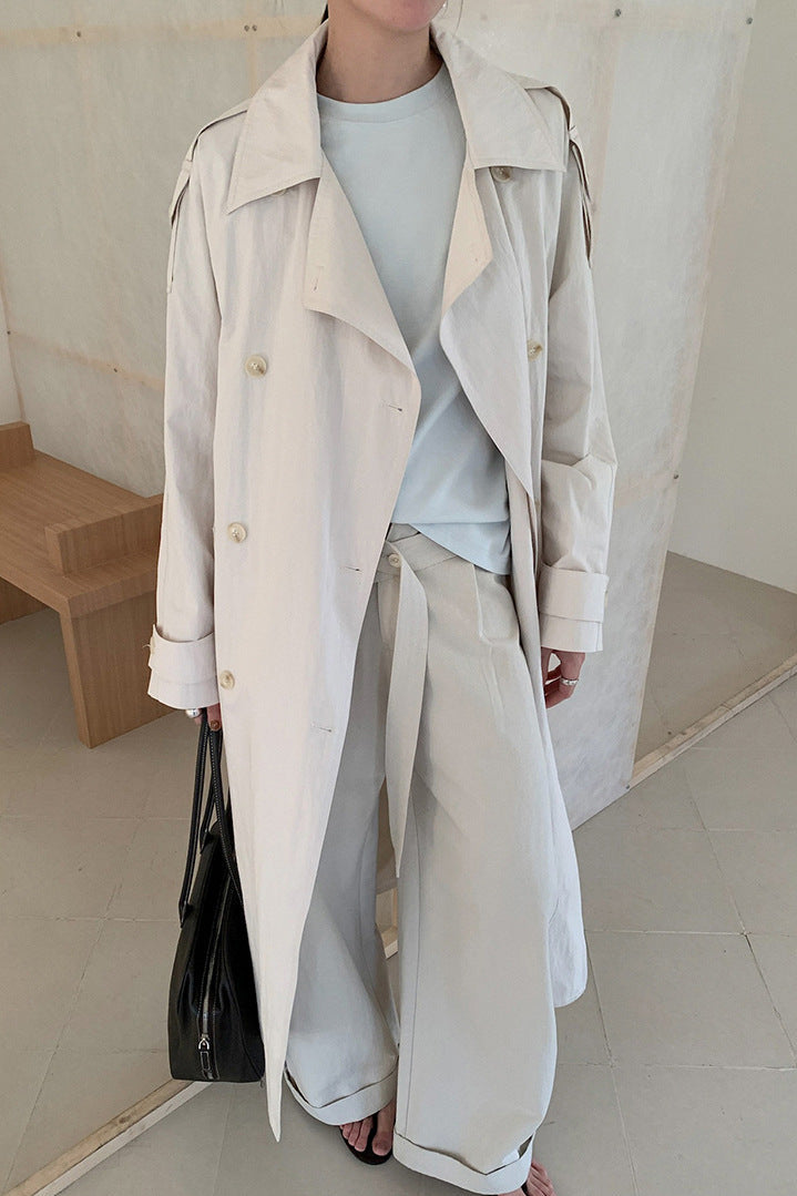 STAND COLLAR TRENCH COAT 2313 – gypsophila