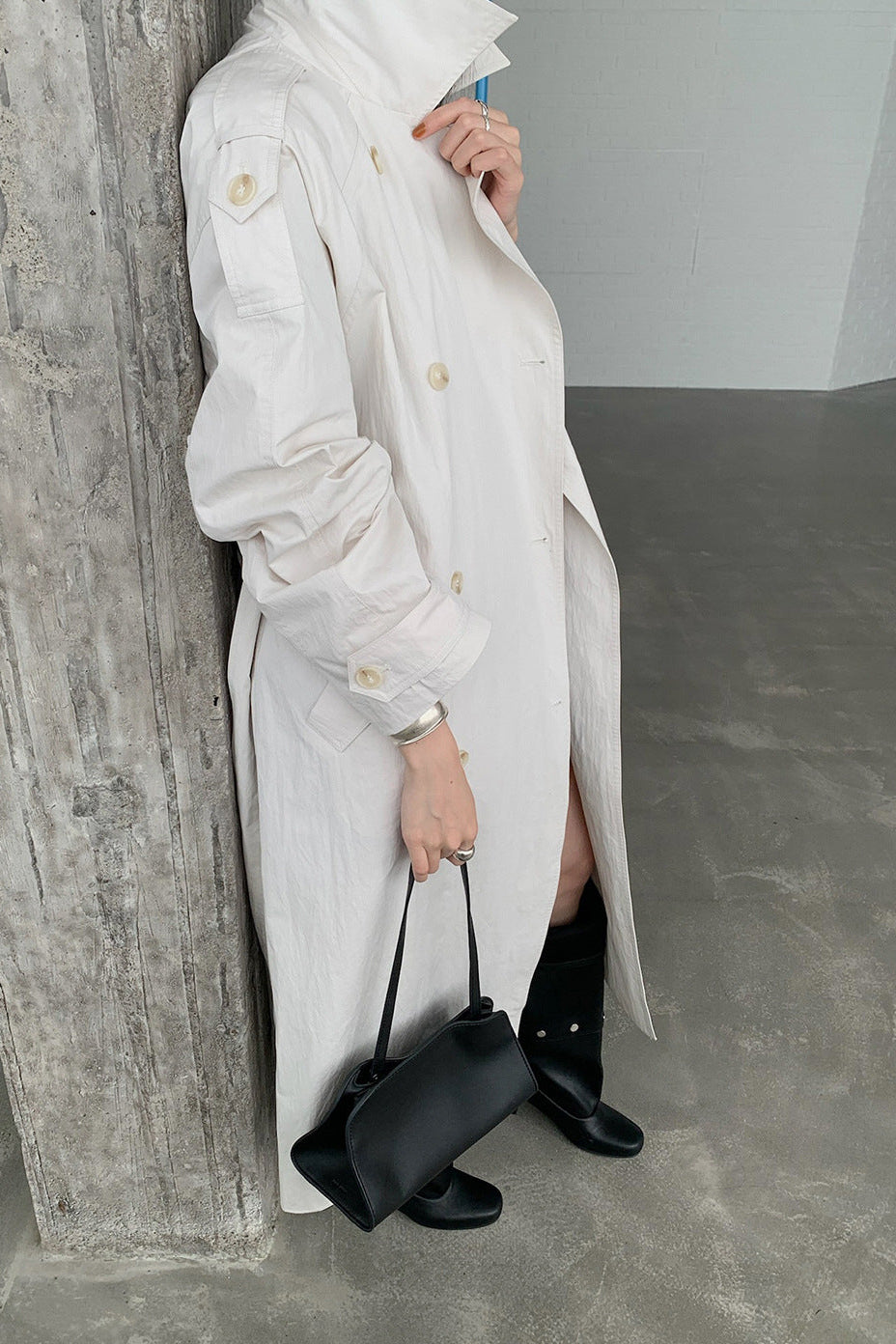 STAND COLLAR TRENCH COAT 2313