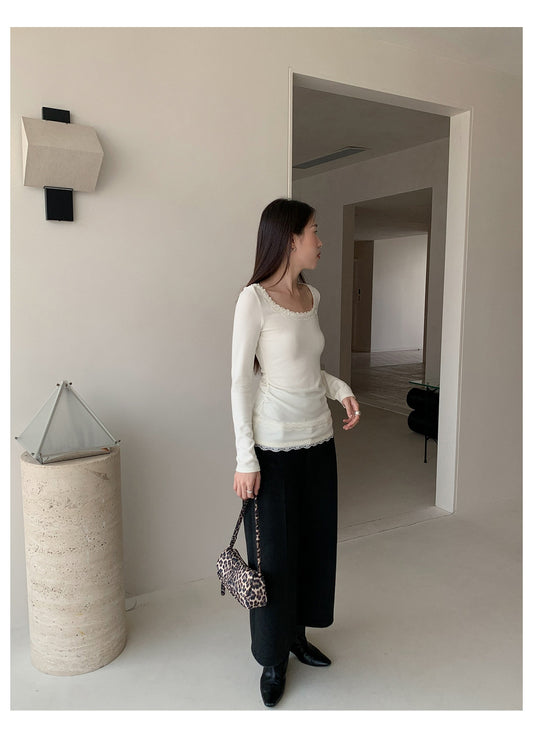 LACE LONG SLEEVE TOP 2507