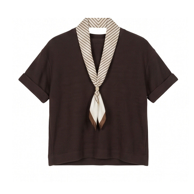 SCARF ACCENT TOP 2486