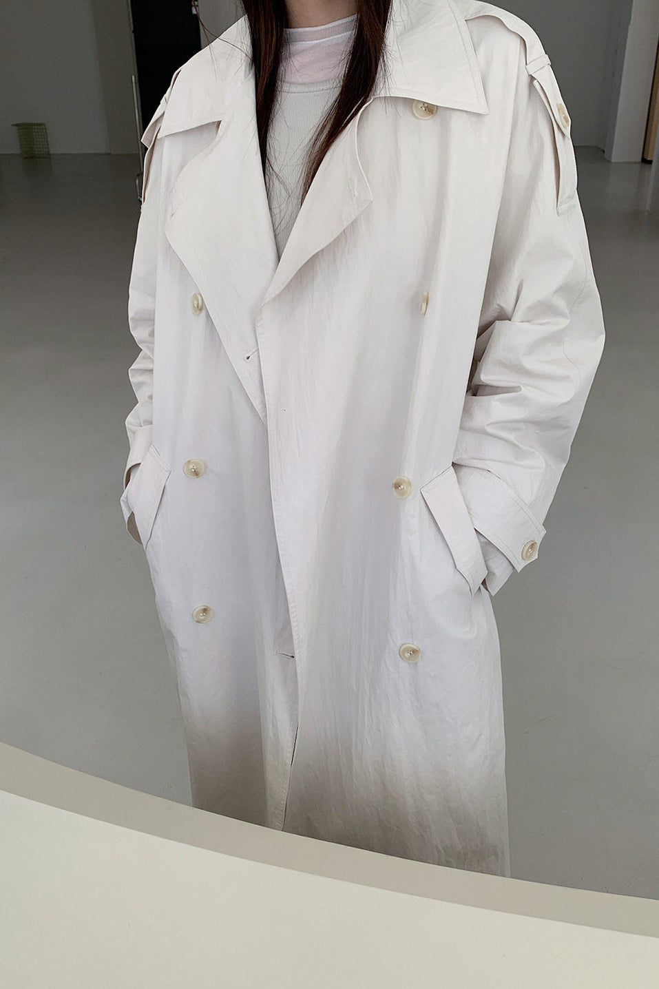 STAND COLLAR TRENCH COAT 2313 – gypsophila