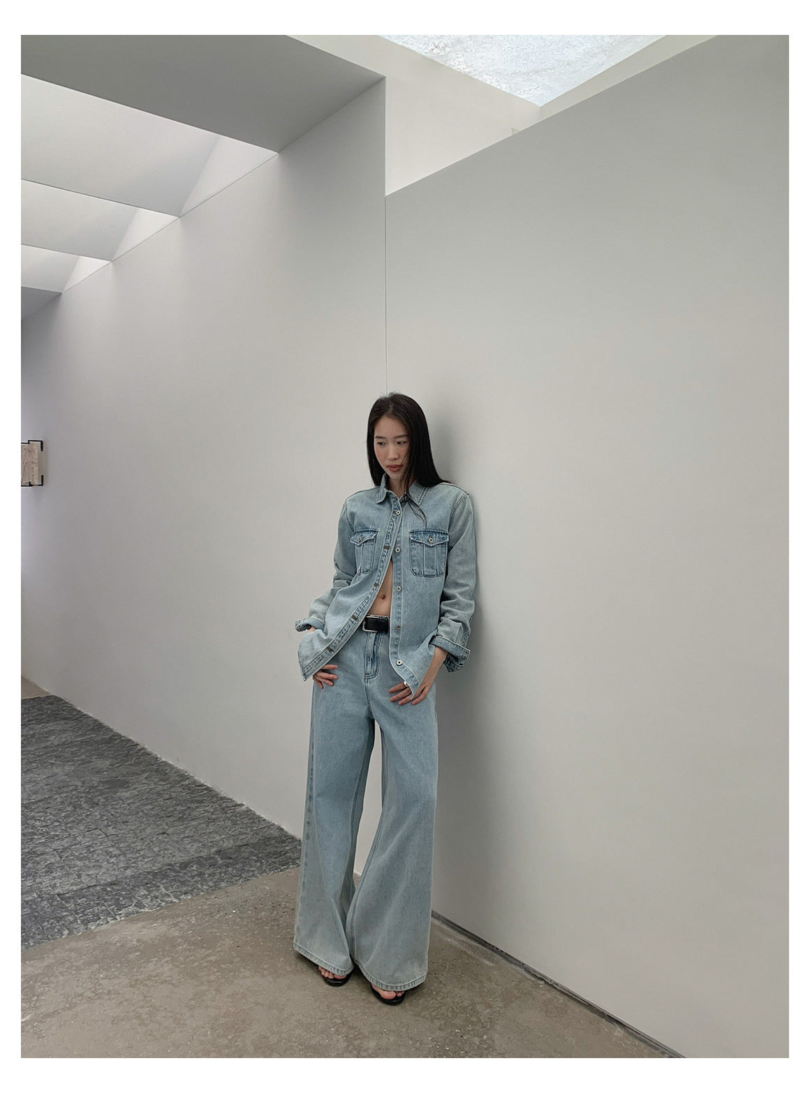 DOUBLE POCKET DENIM SHIRT 2305