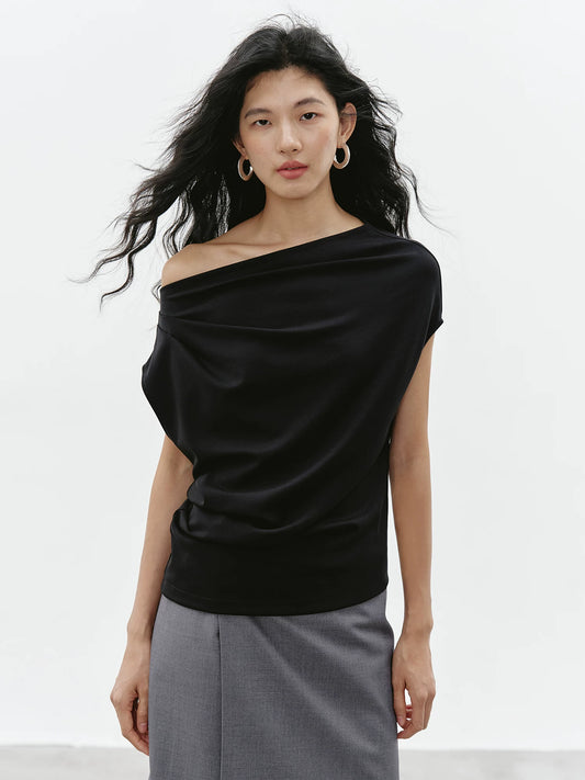 ONE-SHOULDER NUANCE TOP 2419