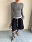 【再入荷】スキッパーリーブニット 1452