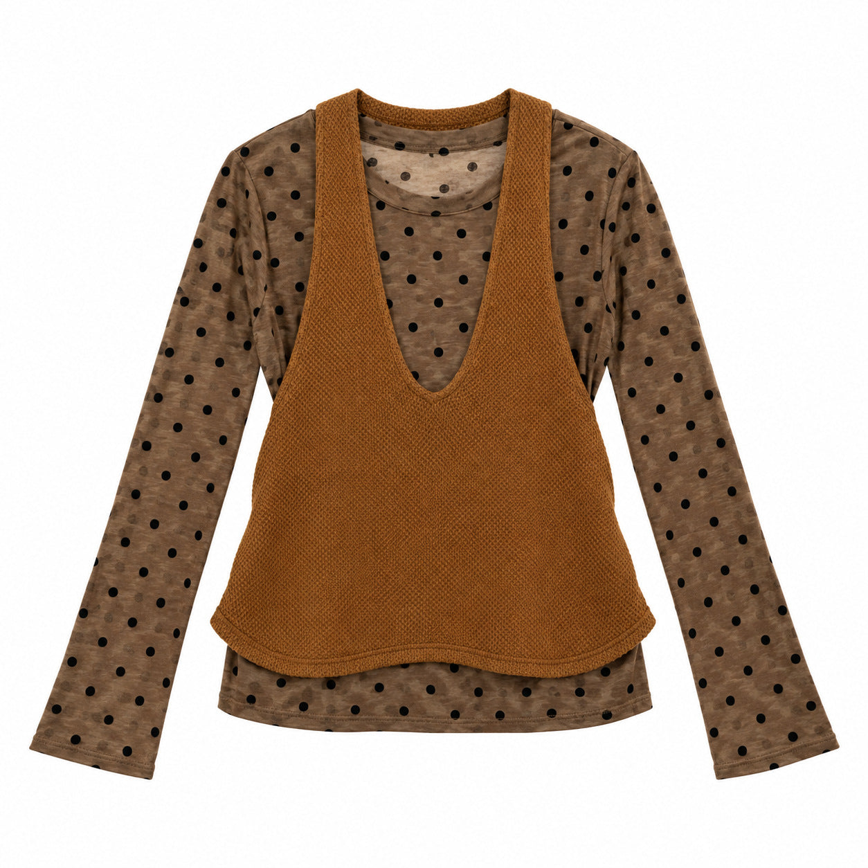 2PCS HALTER KNIT & TOP 2505