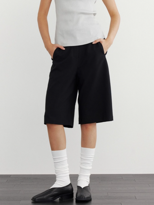 FLAT FRONT HALF PANTS 2118
