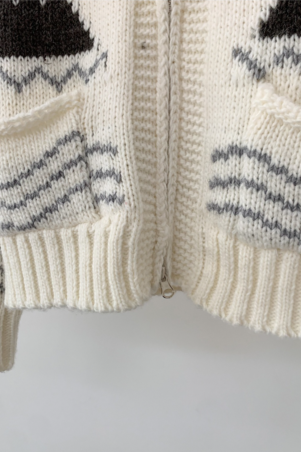 ノルディック柄ジップニット 2217