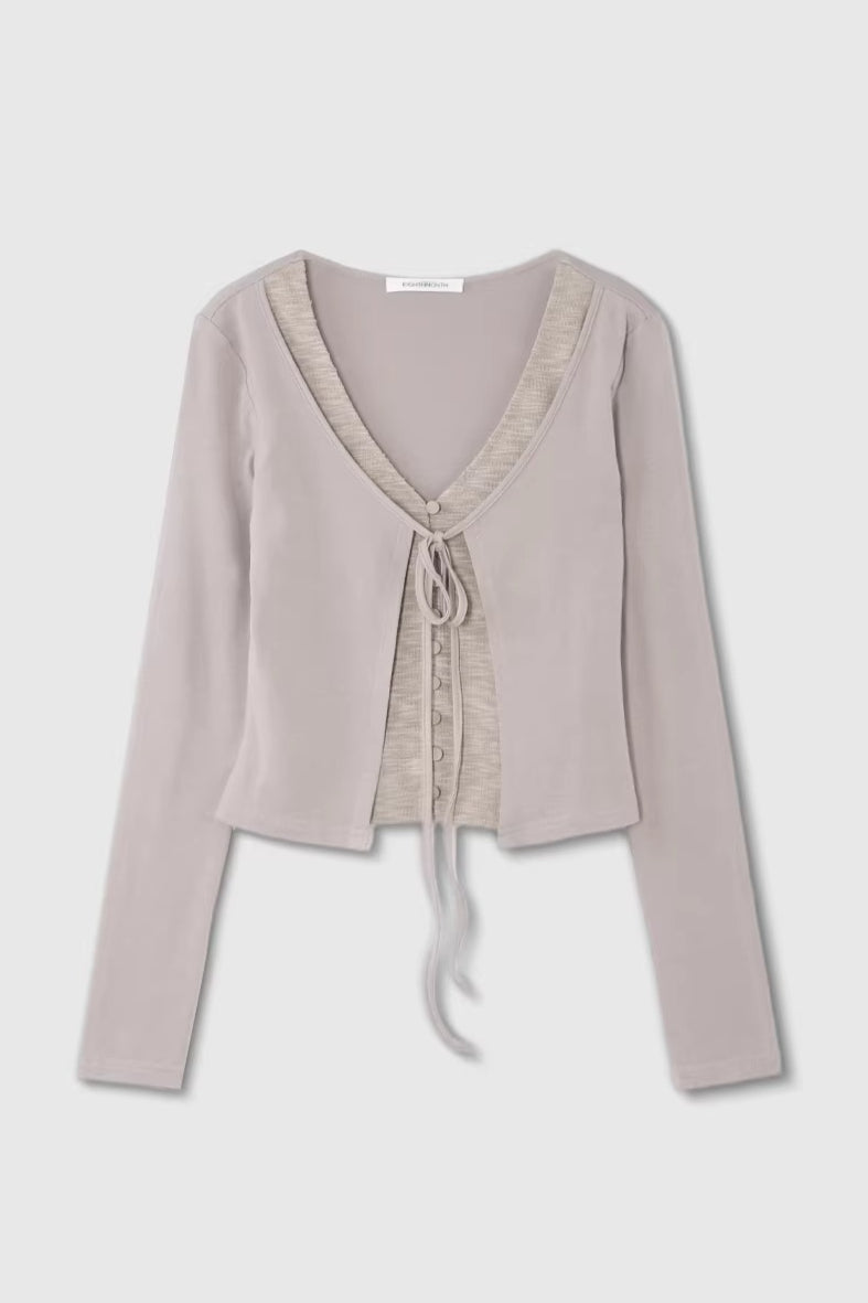 レイヤードVネックトップス 2294