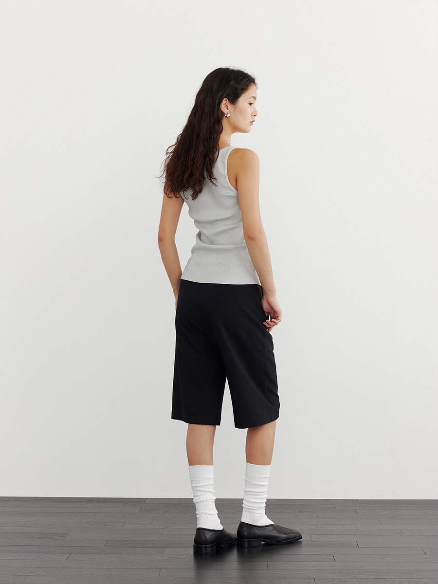 FLAT FRONT HALF PANTS 2118